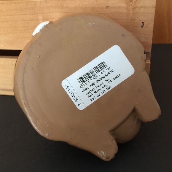 Easter Bunny Rabbit Candle Holder Brown Ceramic Rocket Farms - Picture 4 of 8